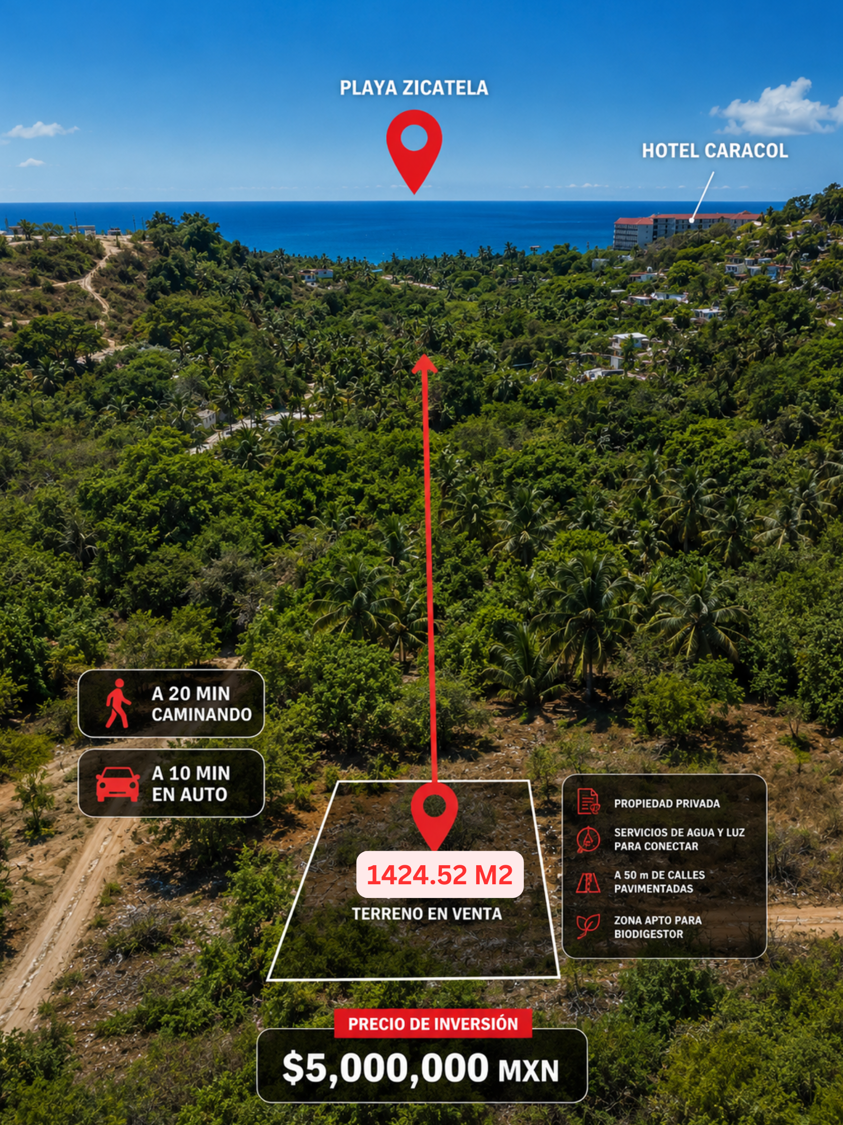 LAND FOR INVESTMENT IN DOWNTOWN PUERTO ESCONDIDO